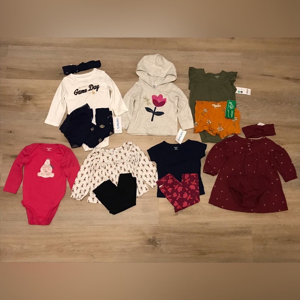 Carters Girls Clothing Lot (Top 3 items are NWT & others are like new)